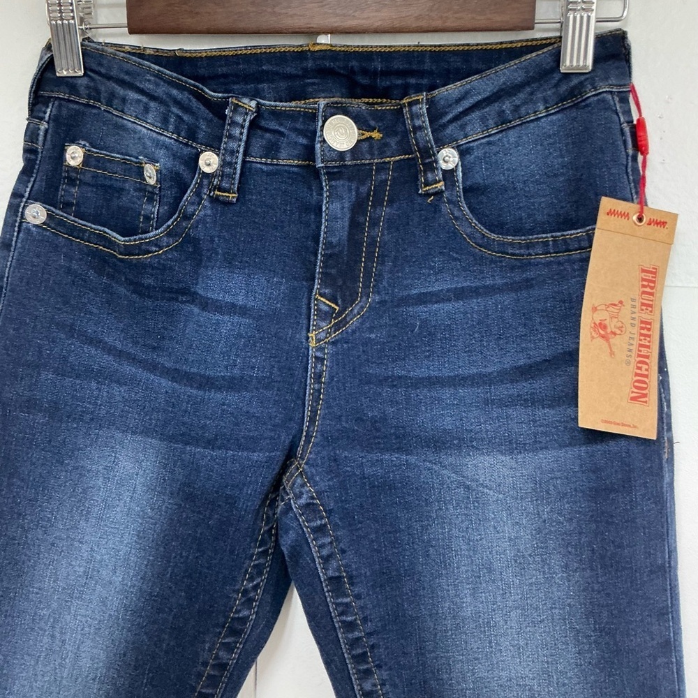 True Religion Boys Dark Wash Slim Fit Jeans - Picture 2 of 11